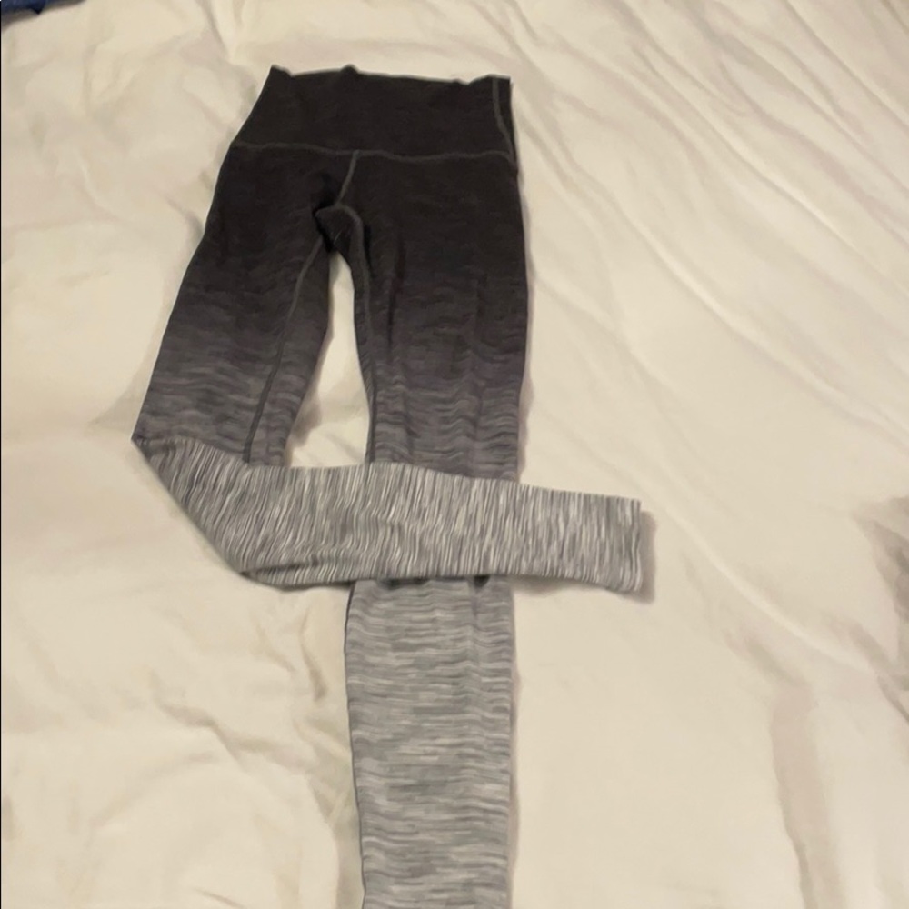 Lulu lemon extra long yoga pants ombré grey